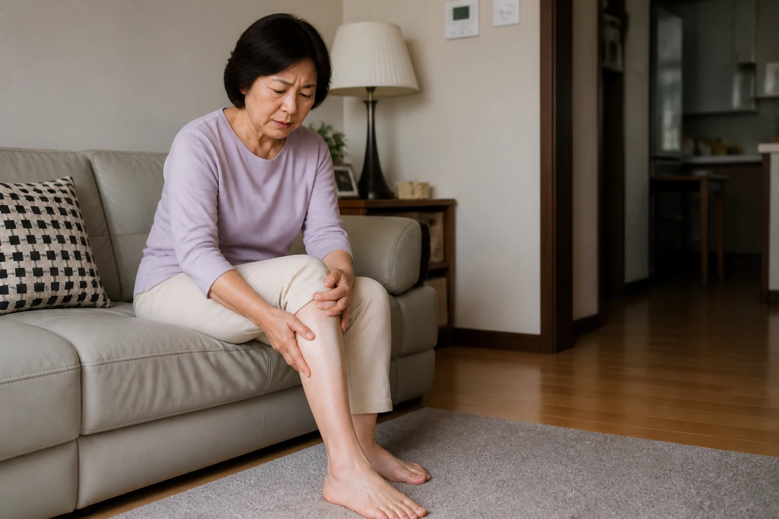 척추관협착증 MRI 검사 관련 상담과 상태 확인 장면